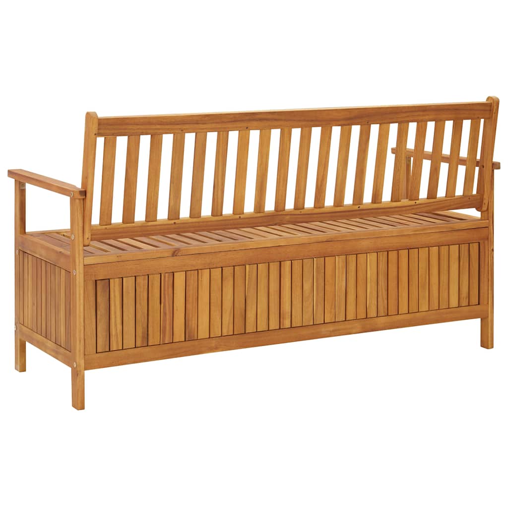 Banco de arrumação para jardim 148 cm madeira de acácia maciça