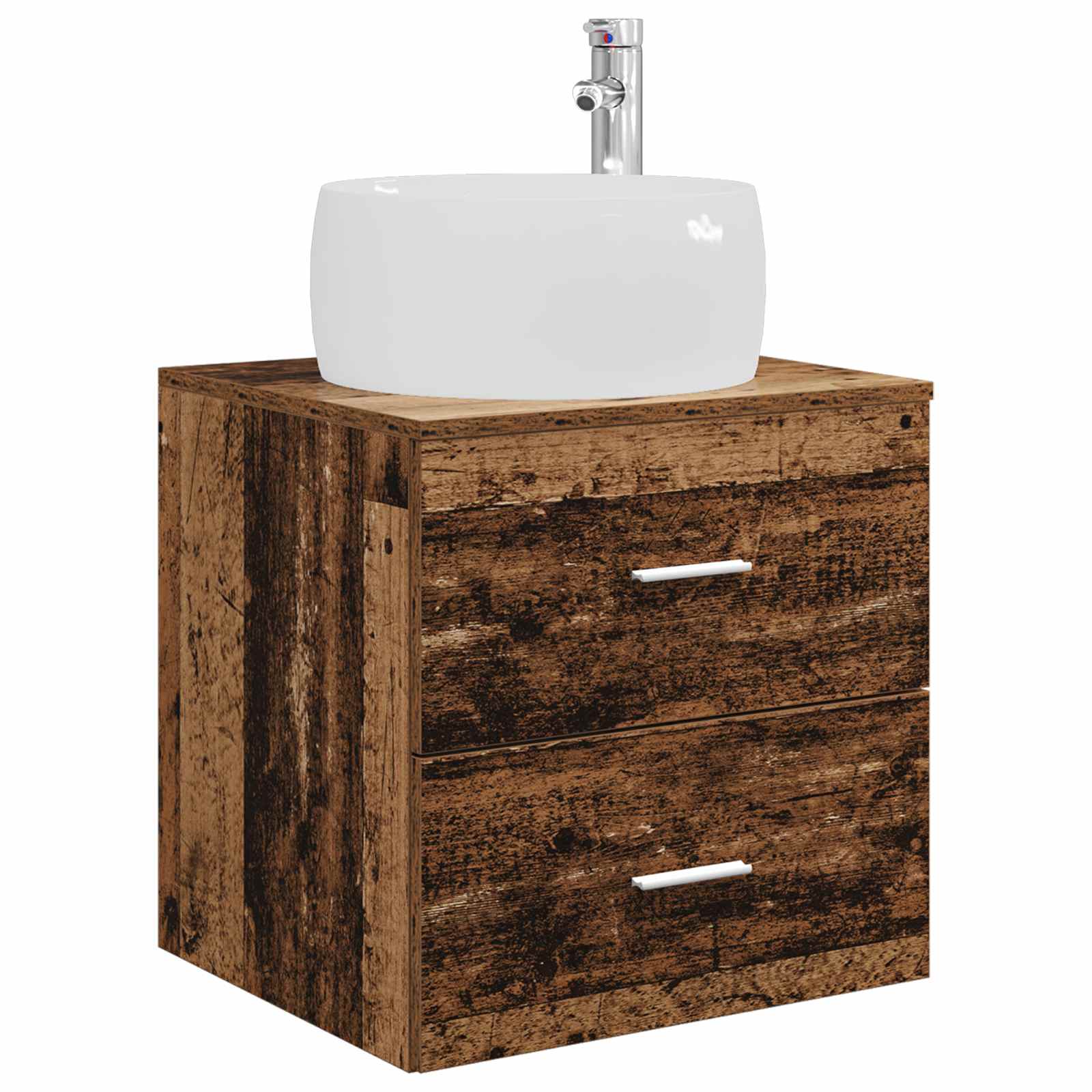 Vaidade com pia suspensa madeira antiga 49,5 x 44,5 x 66 cm