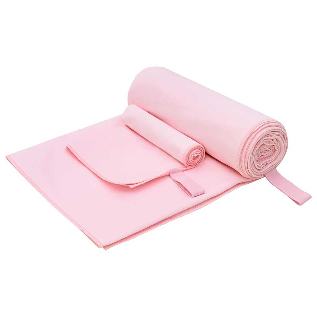 Conjunto de toalhas esportivas 2 unid. rosa