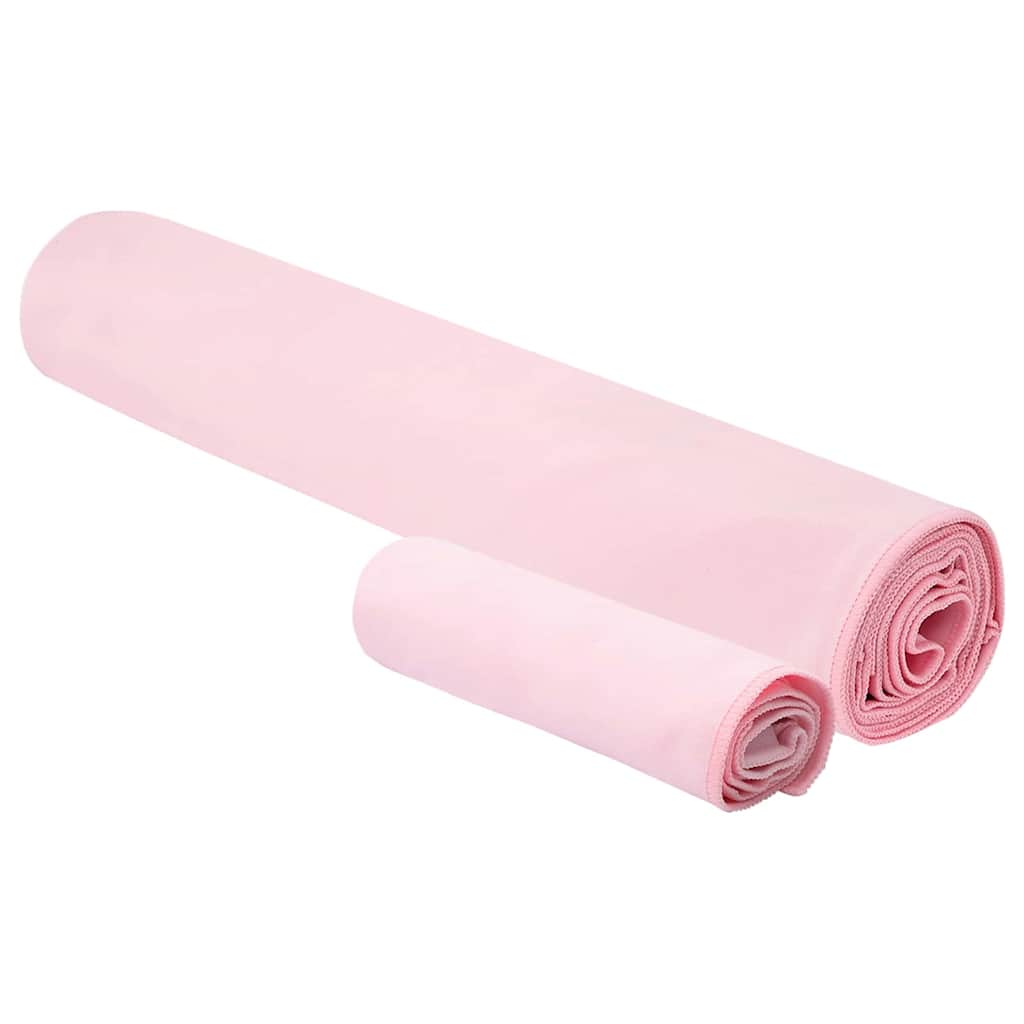 Conjunto de toalhas esportivas 2 unid. rosa