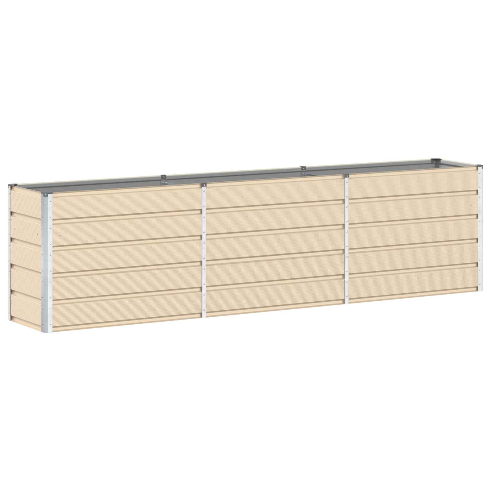Floreira ivory 290 x 50 x 75 cm aço galvanizado