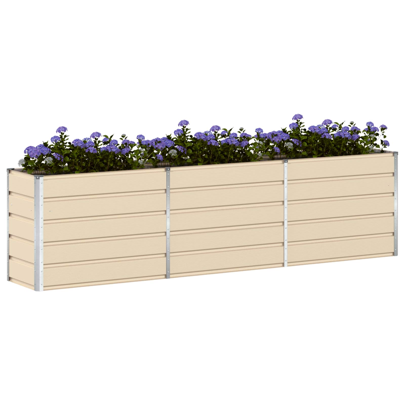Floreira ivory 290 x 50 x 75 cm aço galvanizado