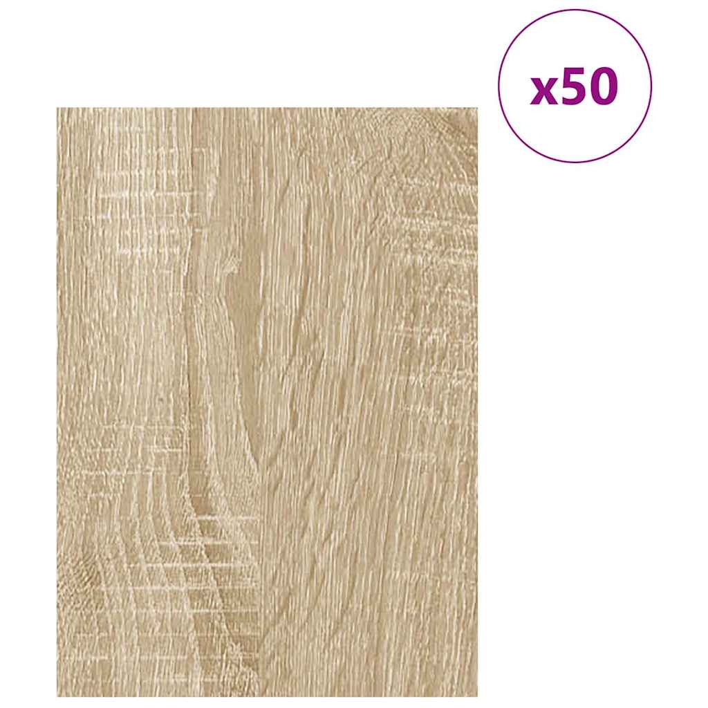 Painéis de decoração 50 unid. carvalho sonoma 30 x 42 x 0.27 cm