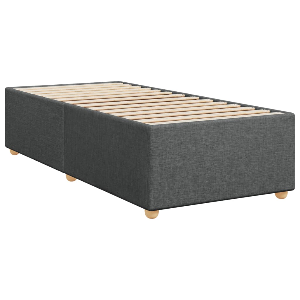 Estrutura de cama sem colchão 80x200 cm tecido cinzento-escuro