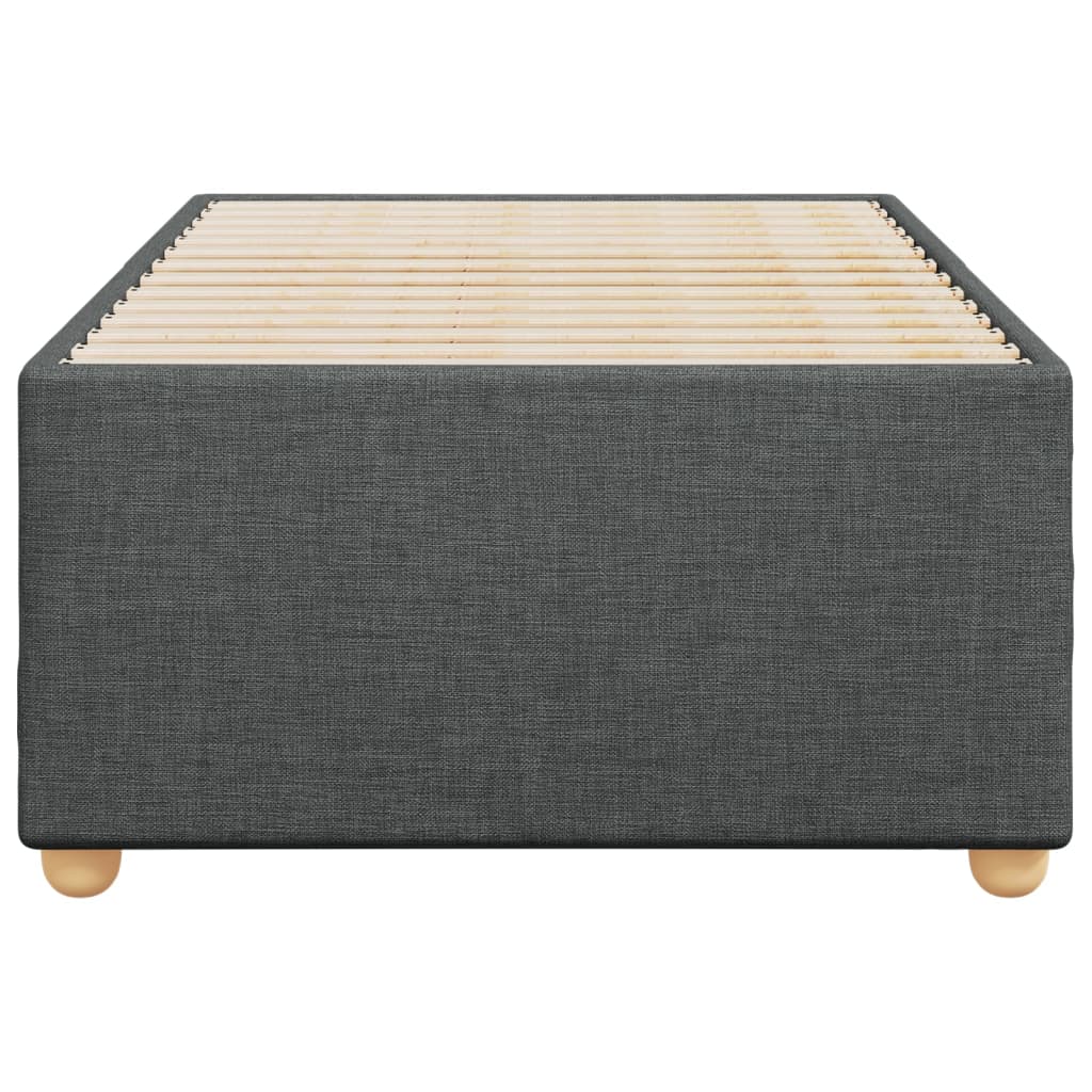 Estrutura de cama sem colchão 80x200 cm tecido cinzento-escuro