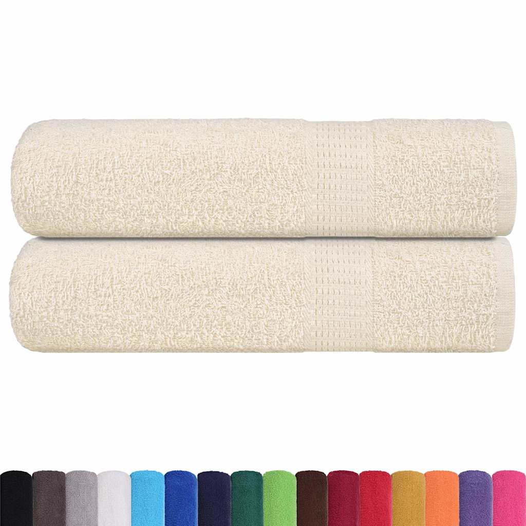 Toalhas de banho frogn 2pcs 70x140 cm 360 g/m² creme