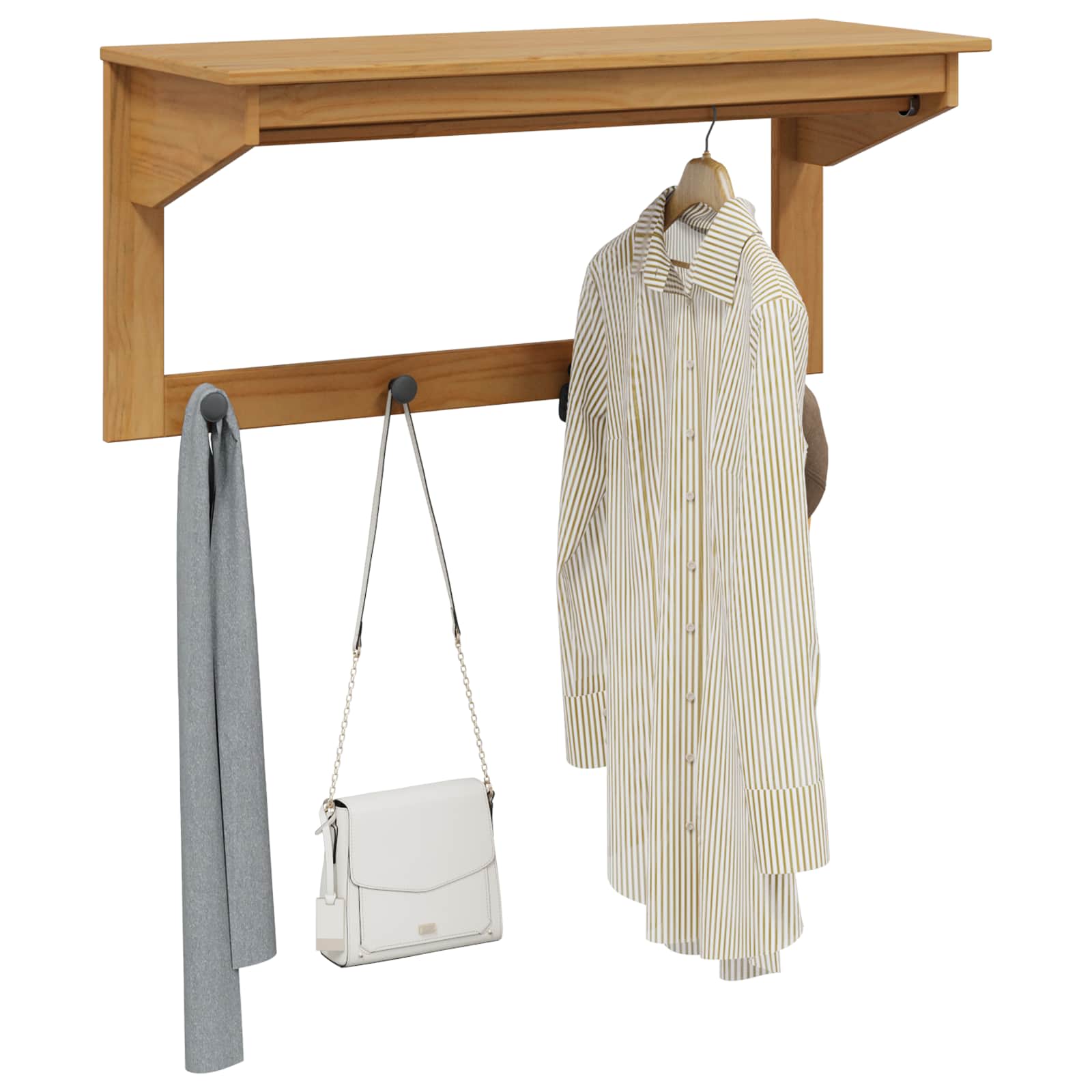 Cabideiro hill marrom mel 90 x 35 x 41.5 cm