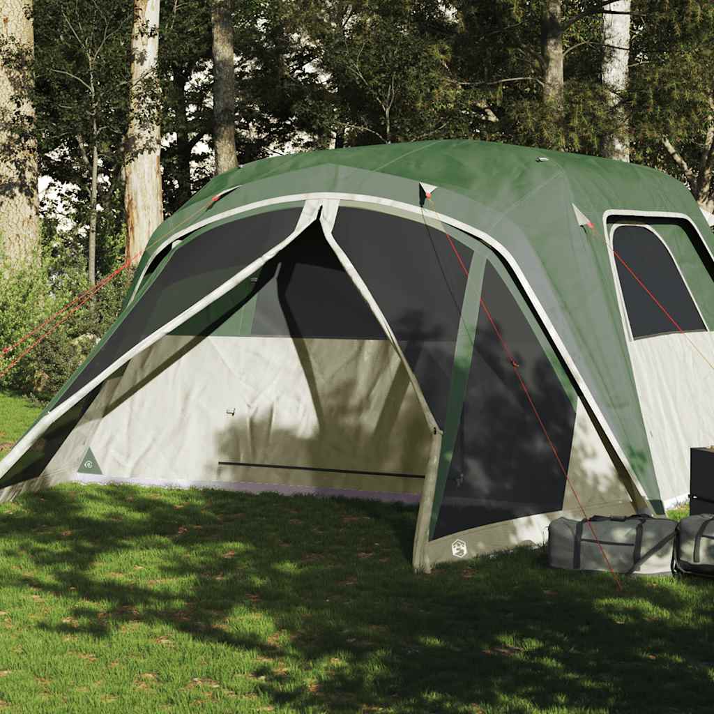 Tenda familiar c/ avançado para 6 pessoas impermeável verde