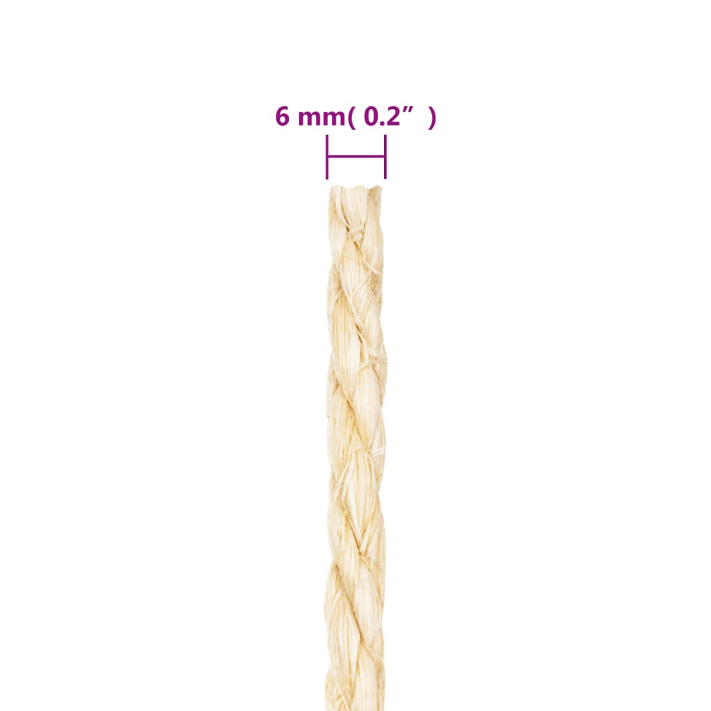 Corda 100% sisal 6 mm 50 m