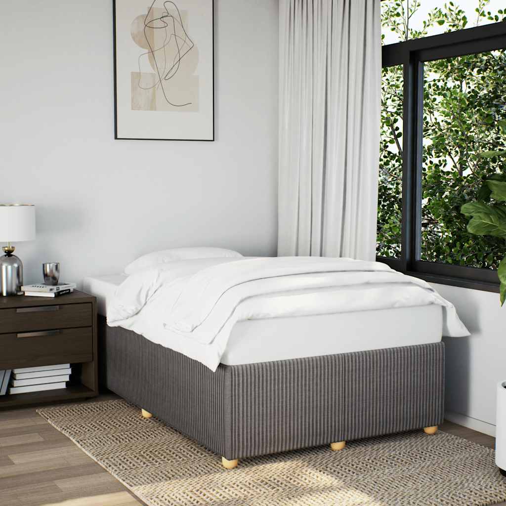 Estrutura cama sem colchão 120x200 cm tecido cinza-acastanhado