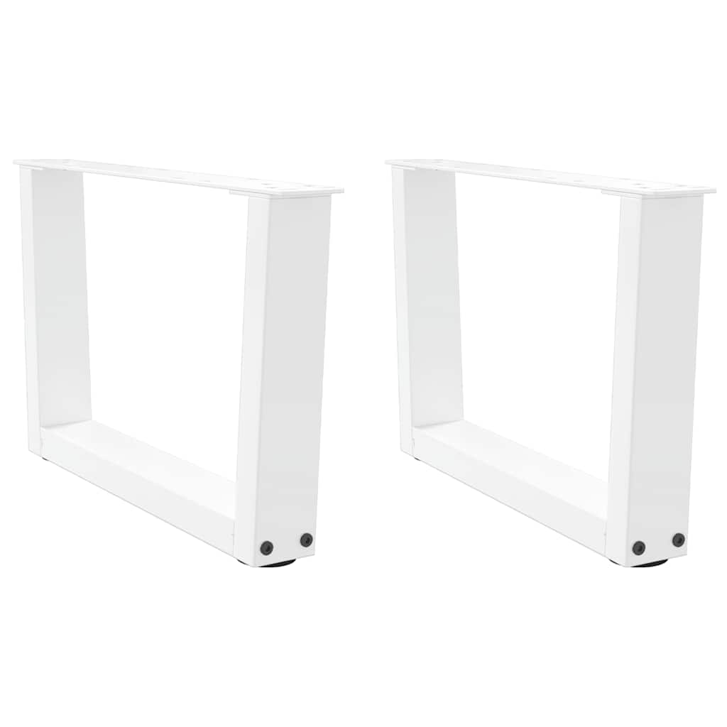 Pés para mesa de centro em v, 2 peças, branco, 60x(30-31,3) cm, aço