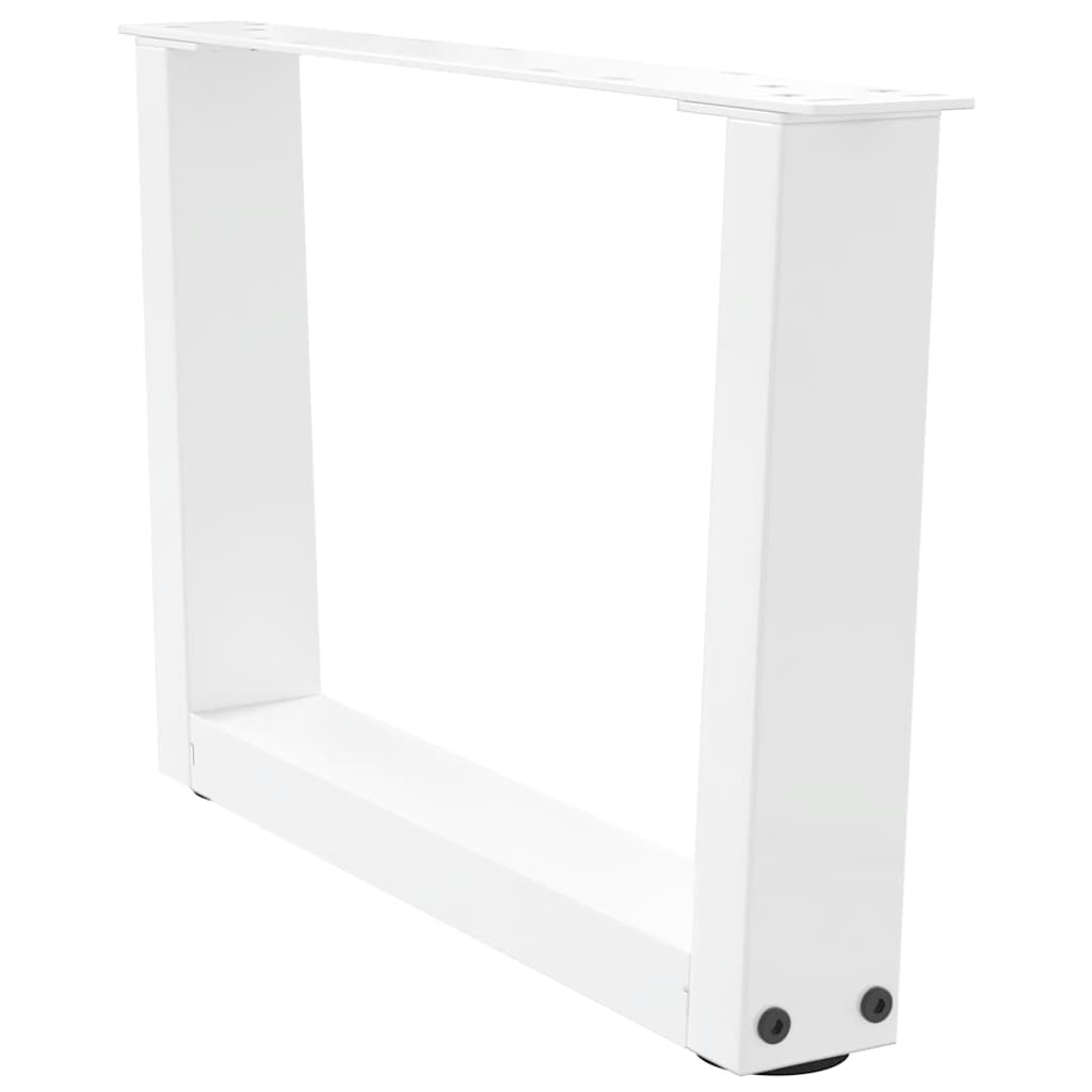 Pés para mesa de centro em v, 2 peças, branco, 60x(30-31,3) cm, aço