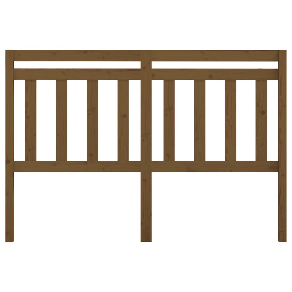 Cabeceira de cama 126x4x100 cm pinho maciço castanho mel