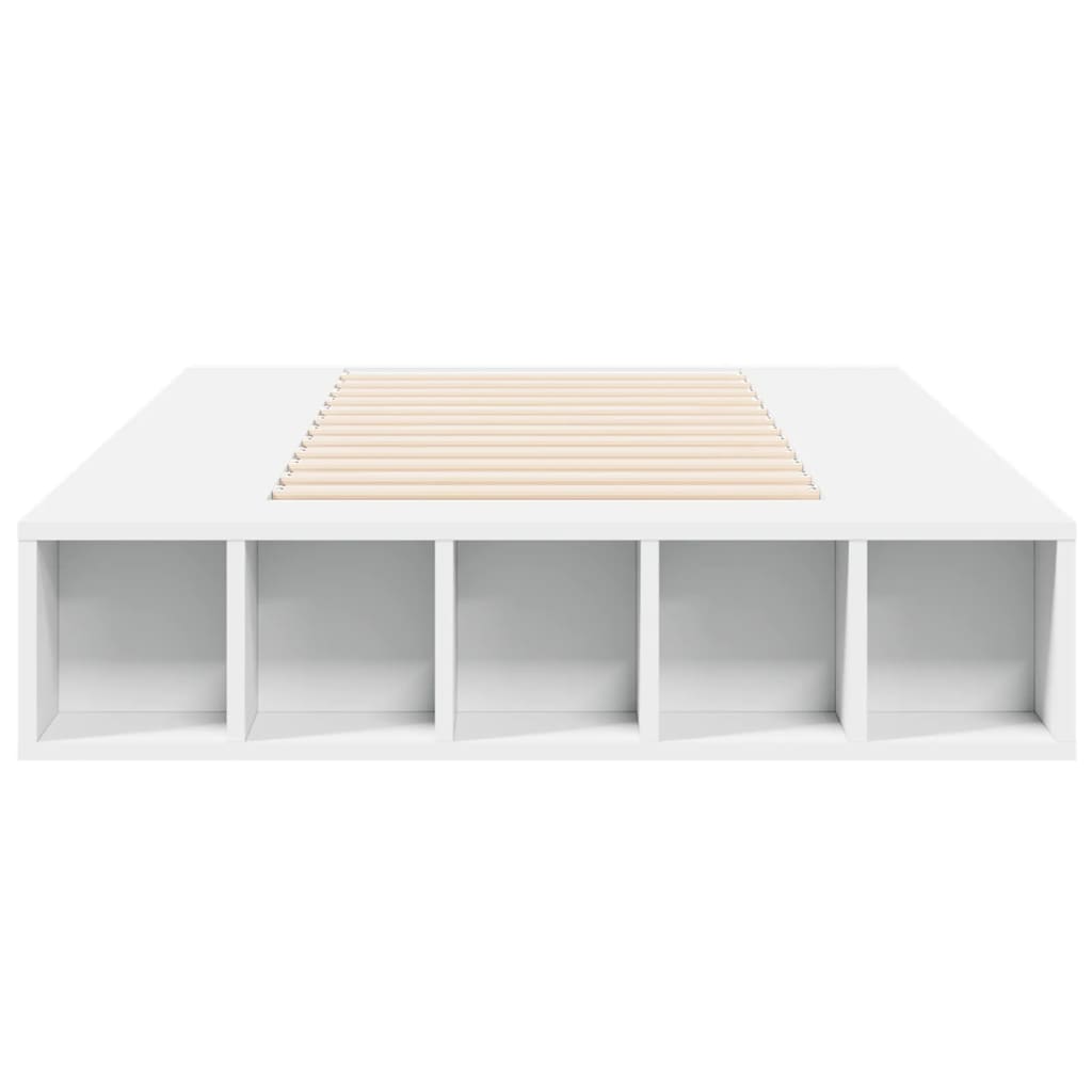 Estrutura de cama 75x190 cm derivados de madeira branco