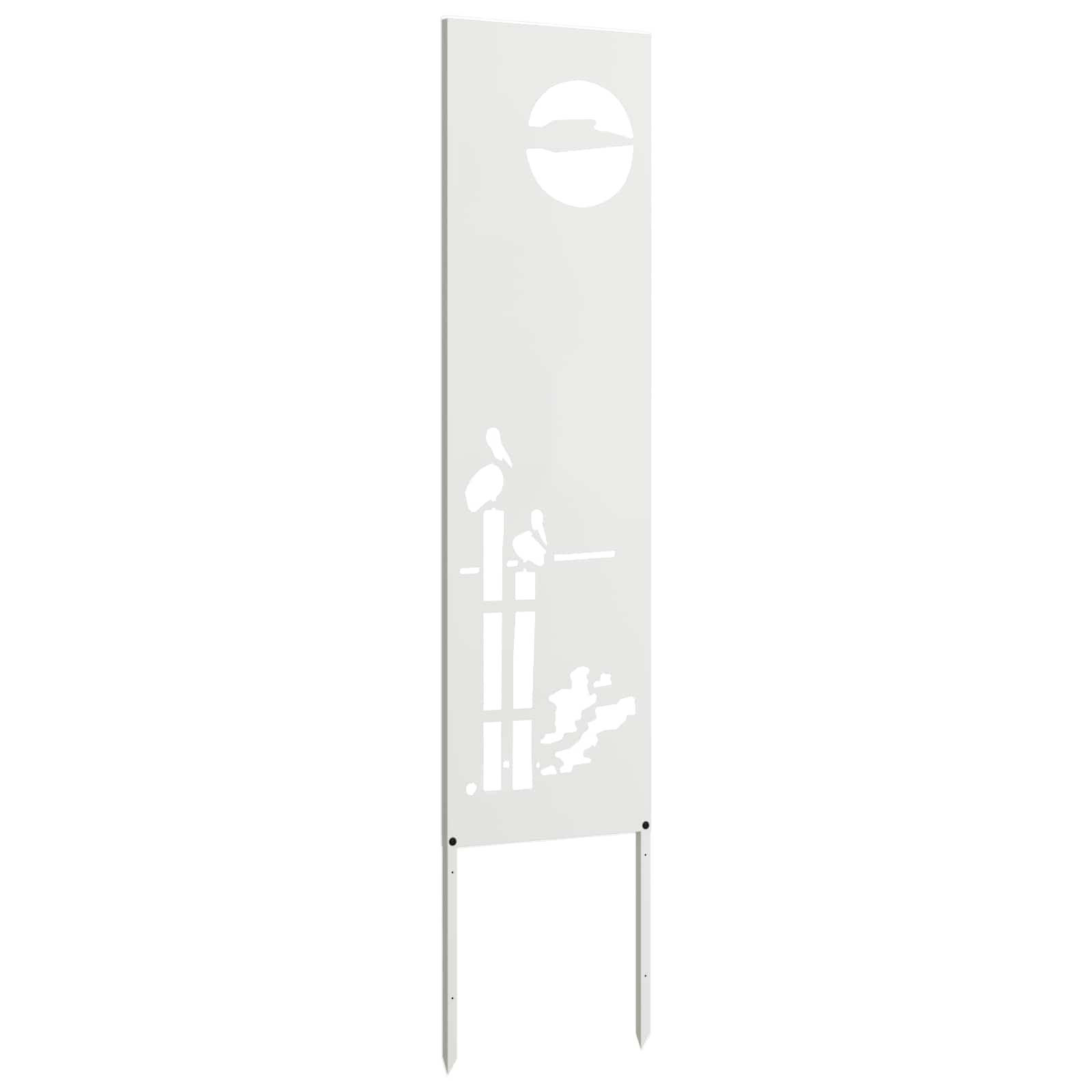 Tela de privacidade para jardim fretwork branco 32 x 140 cm
