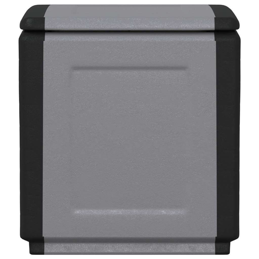 Caixa arrumação p/ jardim 54x53x57 cm 130l cinza-escuro e preto