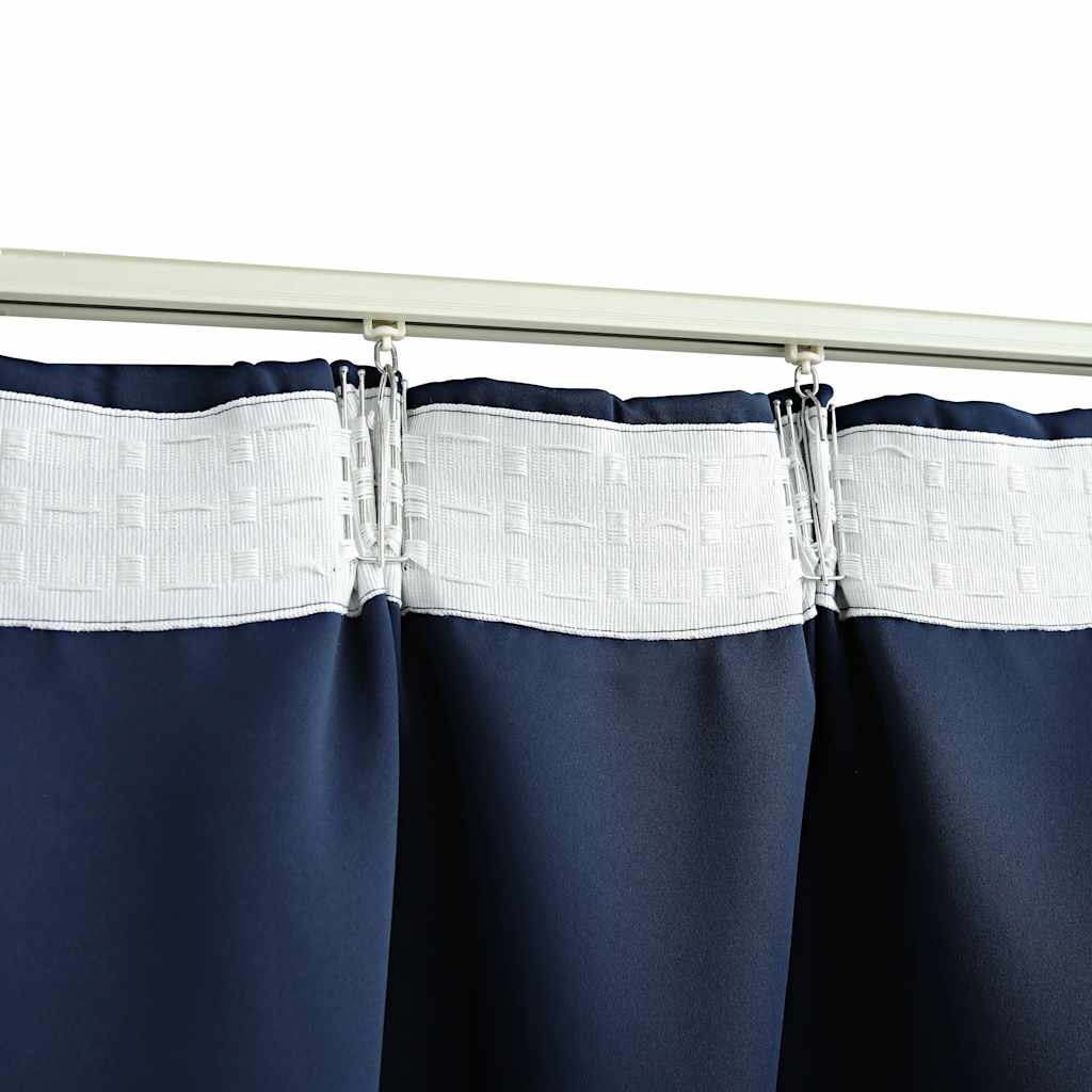 Cortina blackout com ganchos 290x245 cm azul