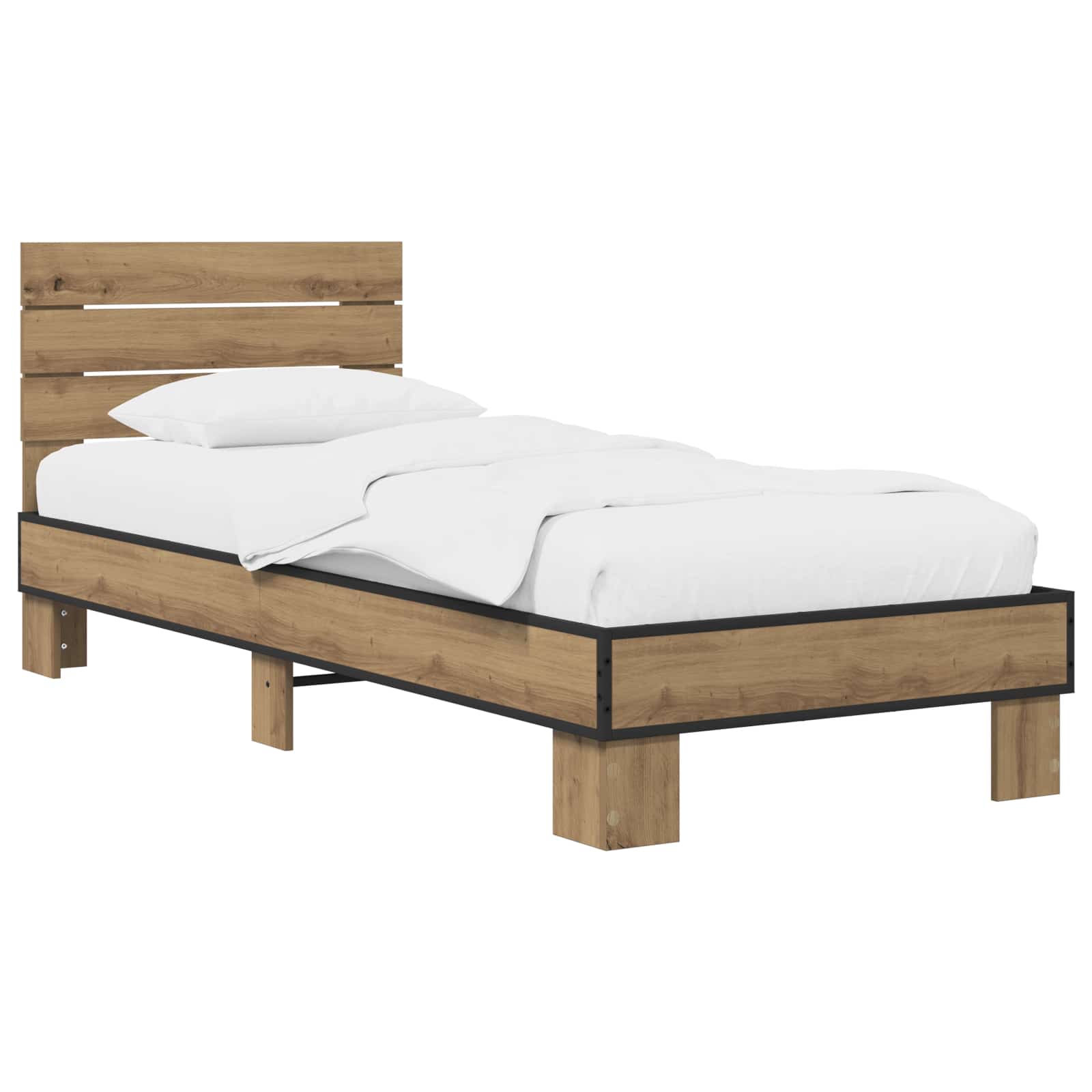 Estrutura de cama com cabeceira carvalho arttisan 80 x 200 cm