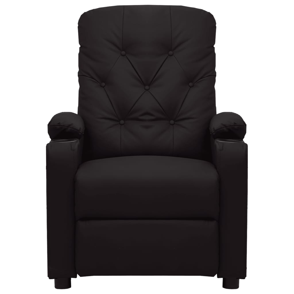 Poltrona reclinável elétrica couro artificial preto
