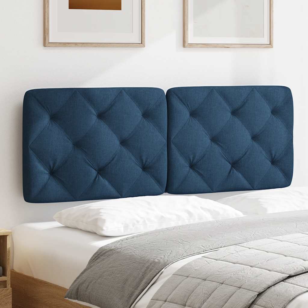 Almofadão de cabeceira 140 cm tecido azul