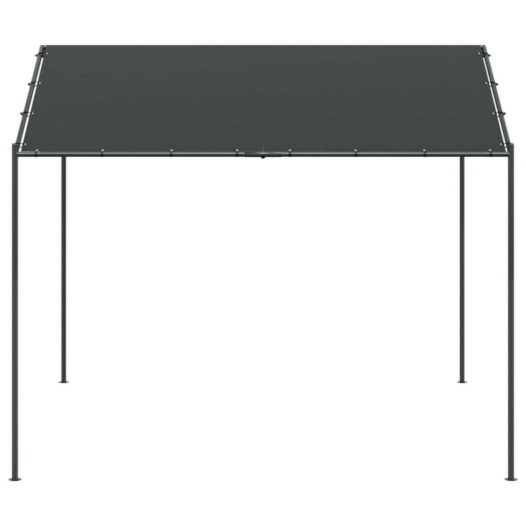 Tenda com toldo 4x4 m aço e tecido antracite