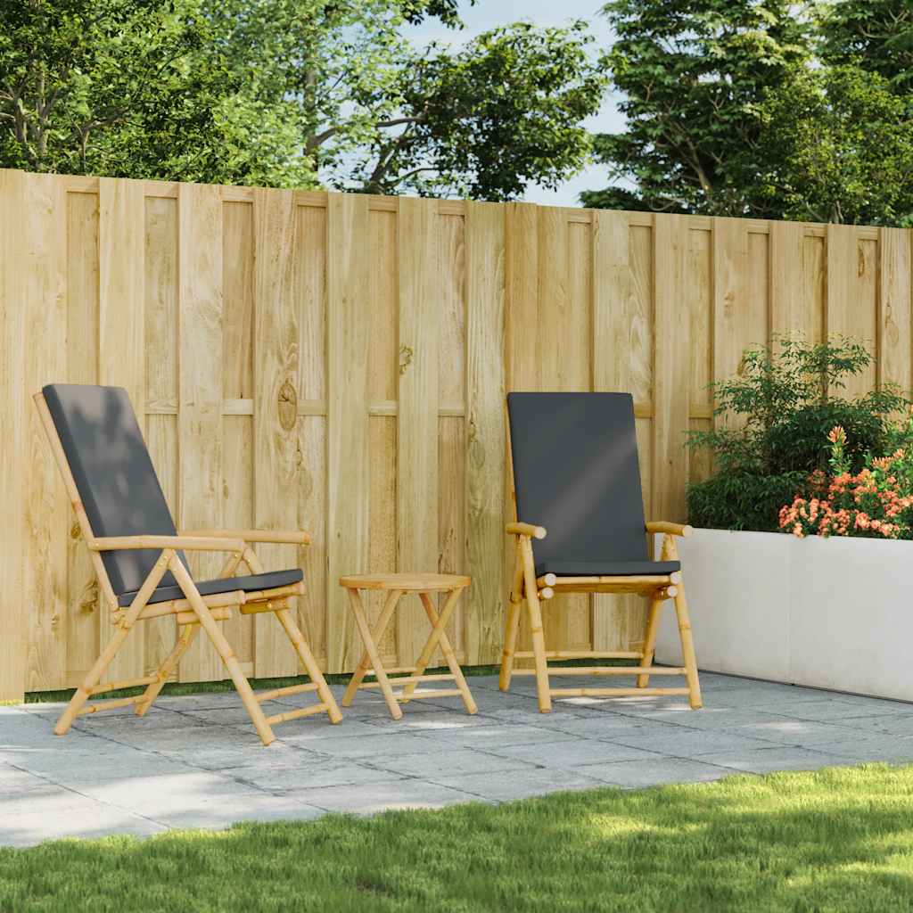 Mesa de jardim dobrável ø45x45 cm bambu