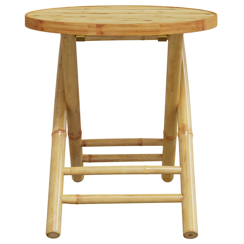 Mesa de jardim dobrável ø45x45 cm bambu