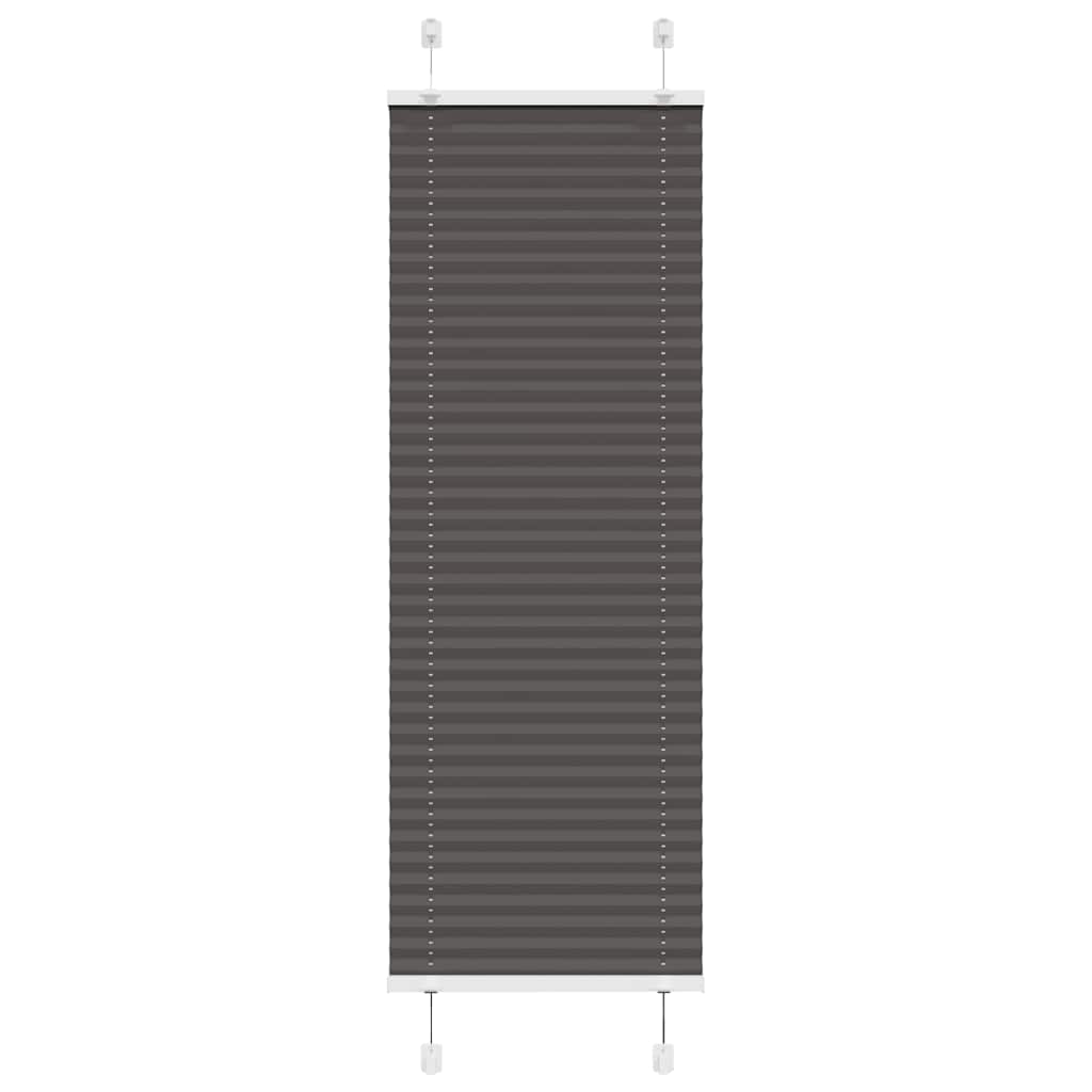 Preto plissada cega 40x100 cm largura tecido 39,4 cm poliéster