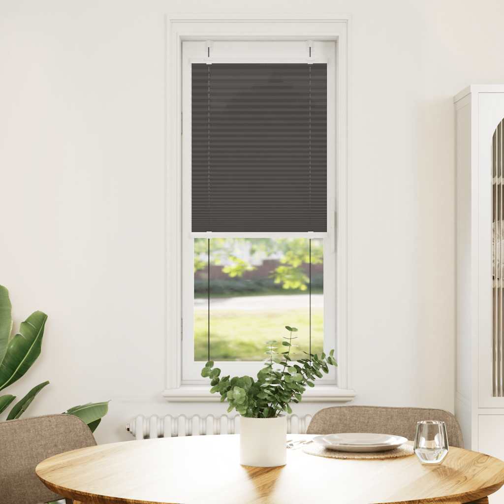 Preto plissada cega 40x100 cm largura tecido 39,4 cm poliéster