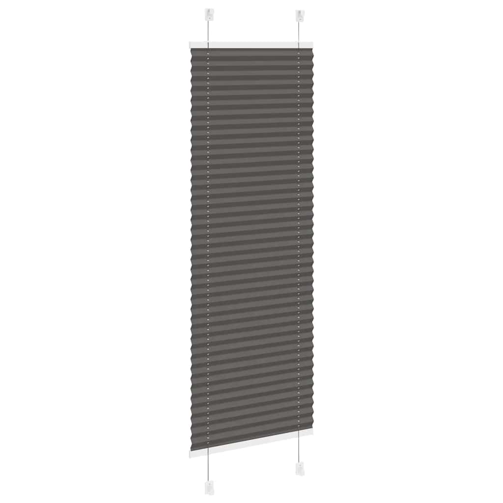 Preto plissada cega 40x100 cm largura tecido 39,4 cm poliéster