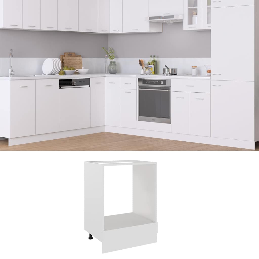 Armário para forno "riga" 60x46x81,5cm derivados madeira branco
