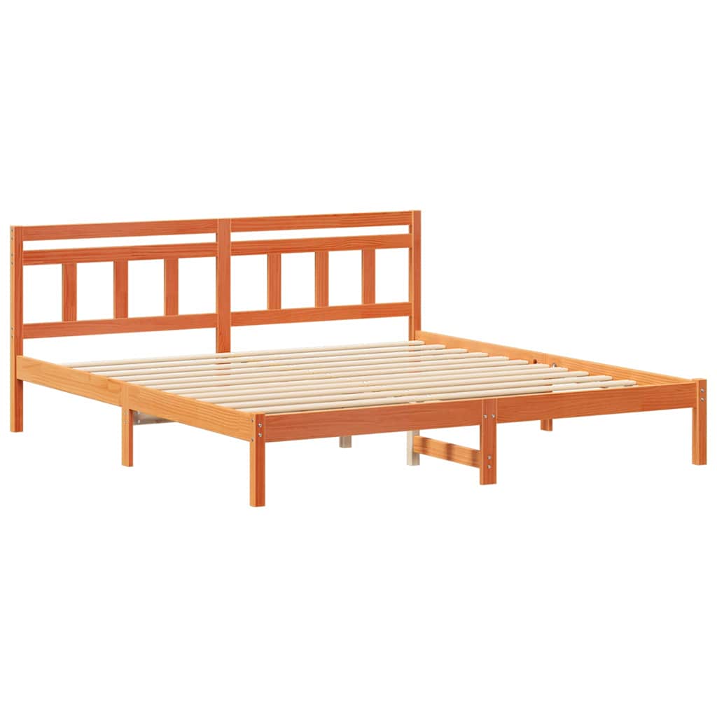 Estrutura da cama castanho 200 x 200 cm