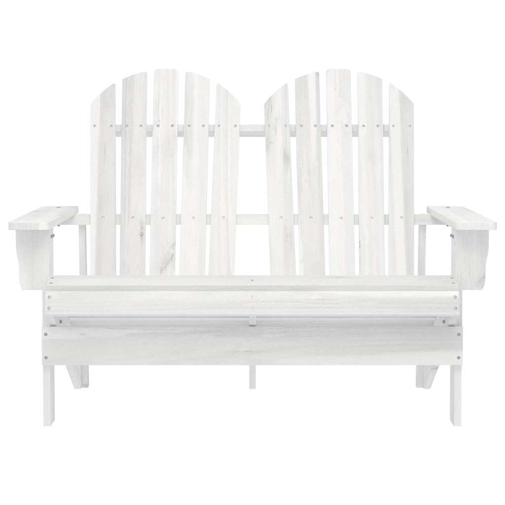 Cadeira de jardim adirondack 2 lugares abeto maciço branco