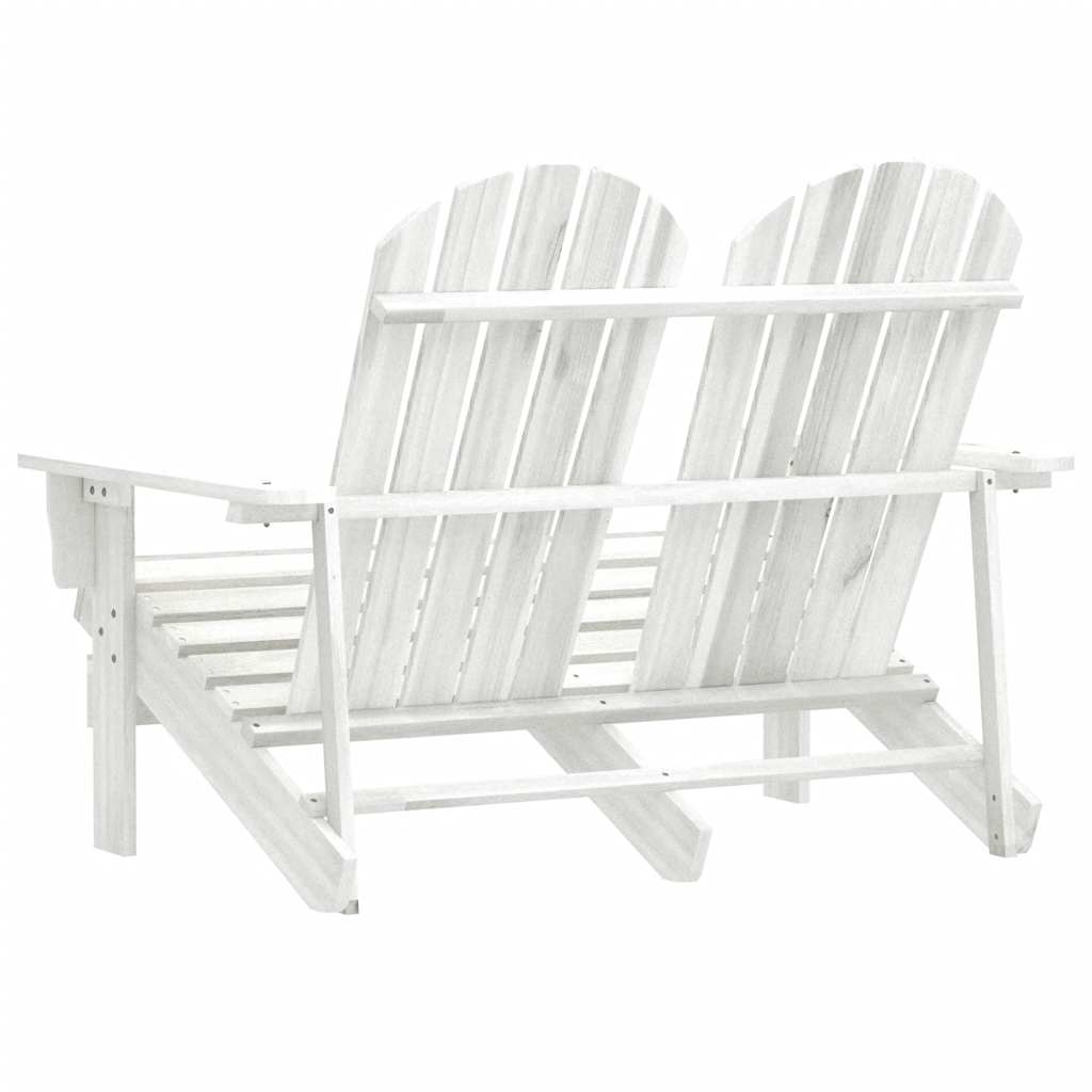 Cadeira de jardim adirondack 2 lugares abeto maciço branco