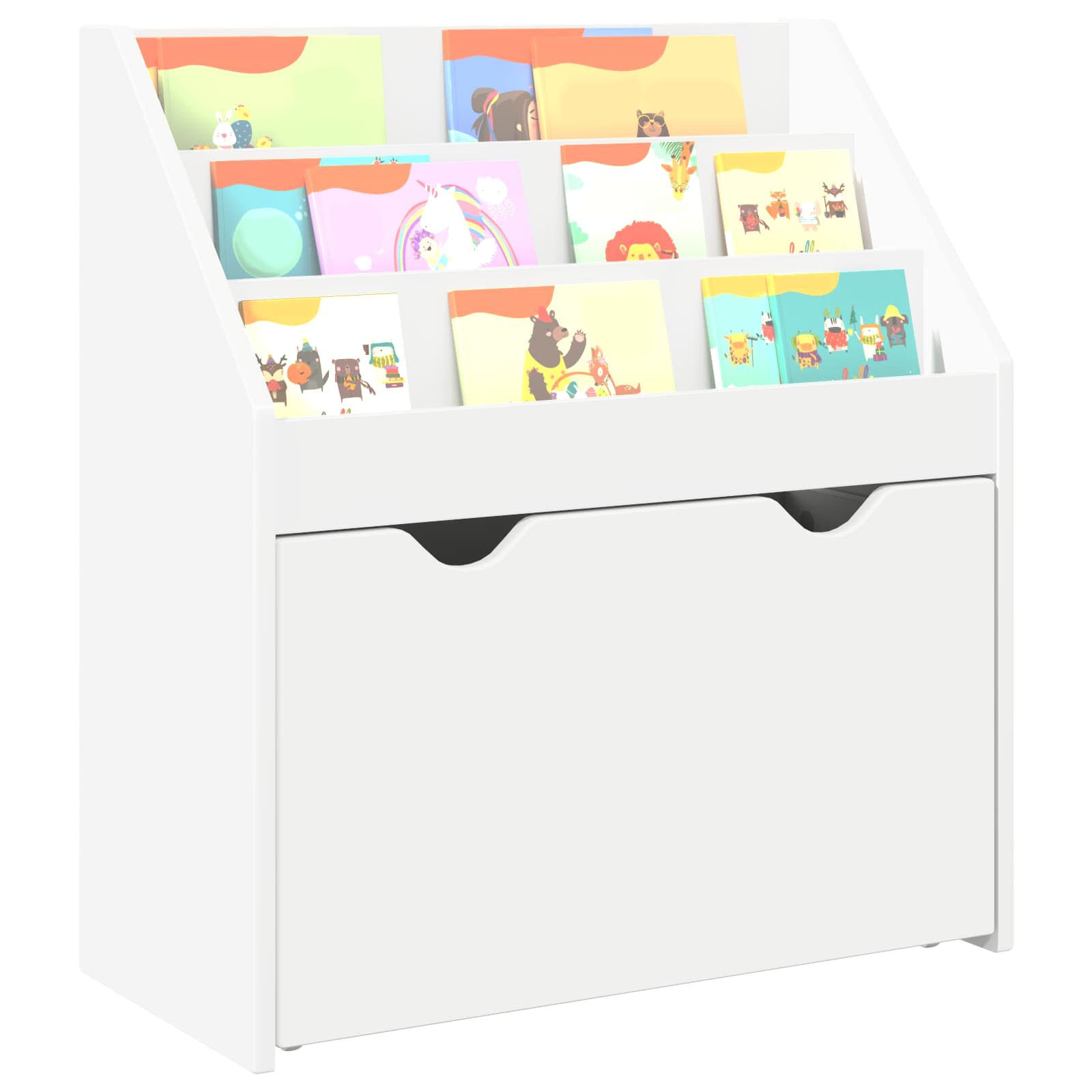 Estante infantil branco 60 x 29,5 x 69 cm derivados de madeira