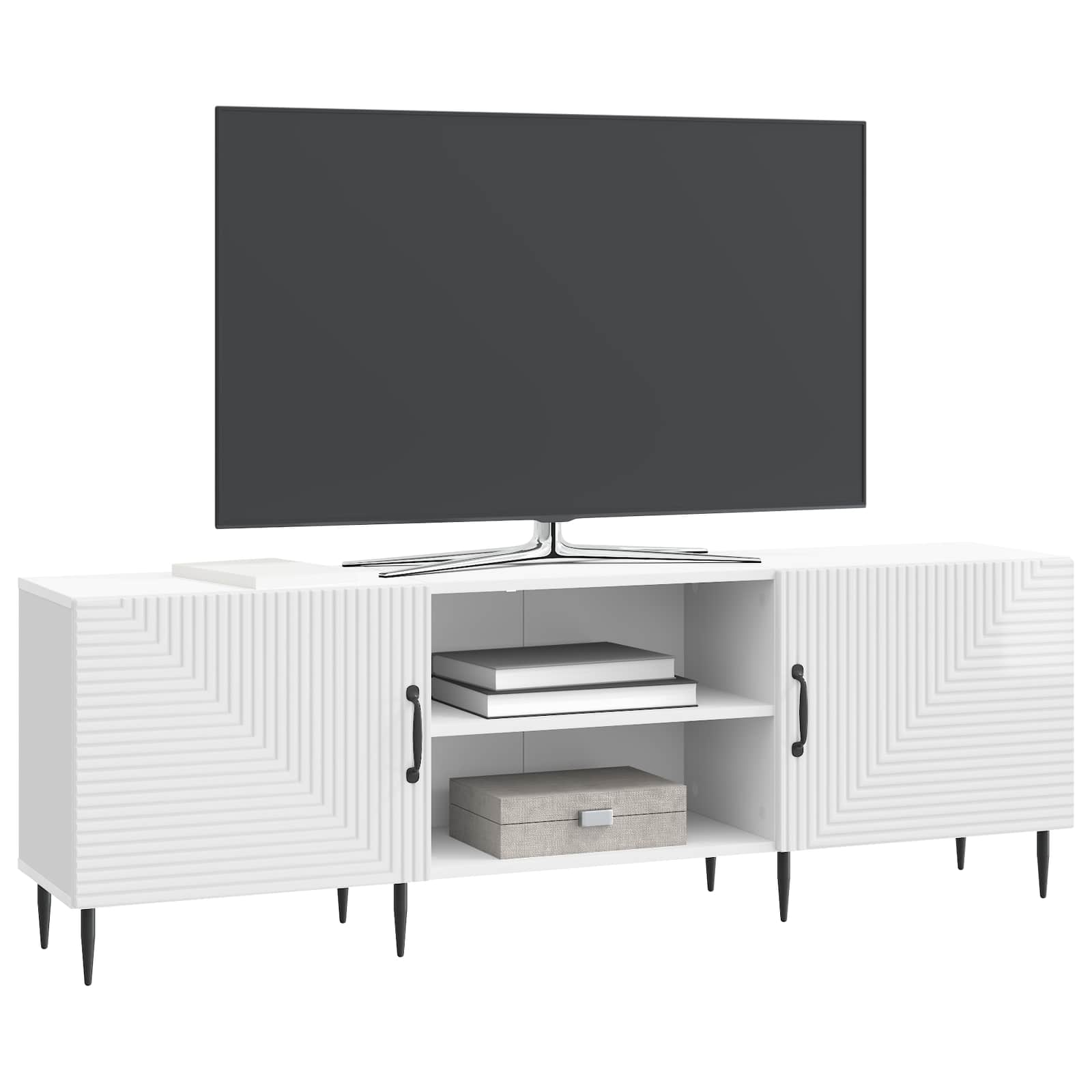 Gabinete para TV branco brilhante 150 x 31 x 50 cm