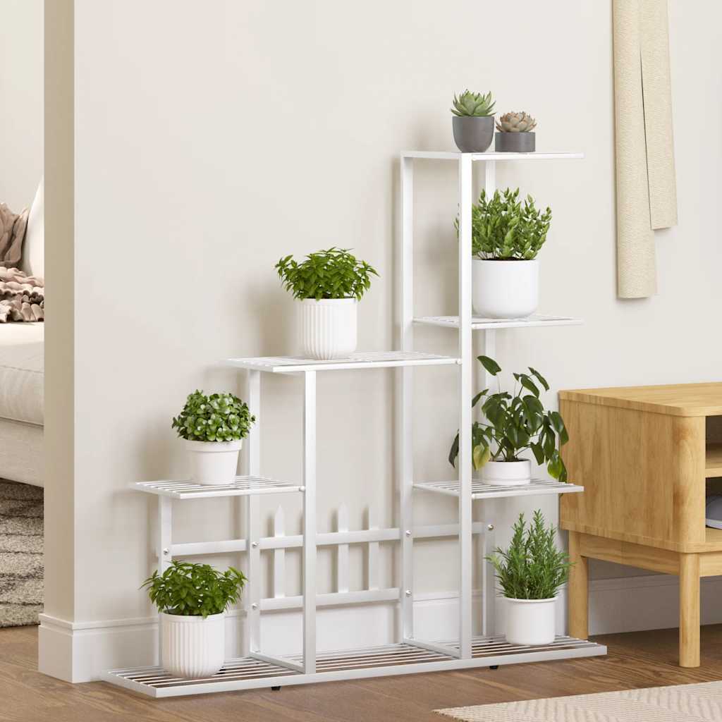 Suporte de vasos 94,5x25x88 cm metal branco
