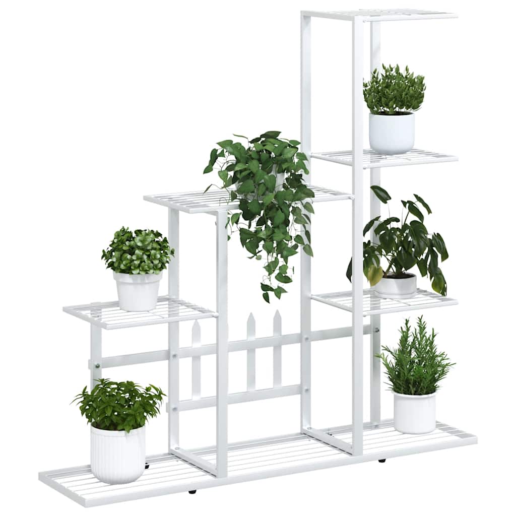 Suporte de vasos 94,5x25x88 cm metal branco