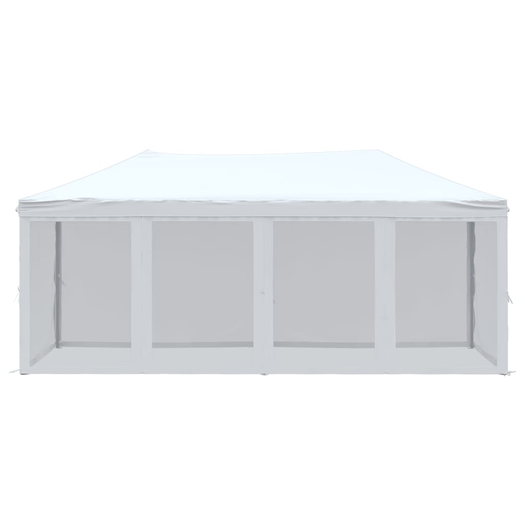 Tenda para festas dobrável com paredes laterais 3x6 m branco