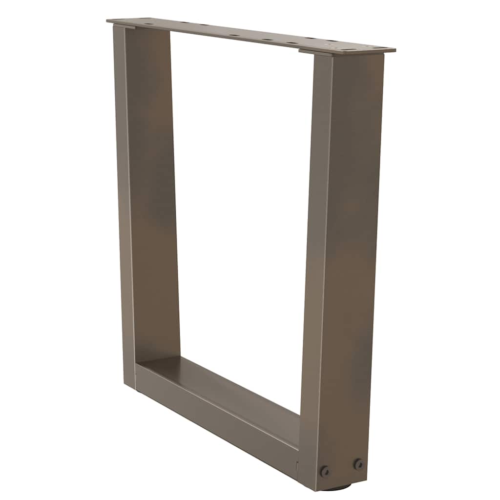 Pés para mesa de centro em formato de v, 2 peças, aço natural, 60x(42-43,3) cm, aço