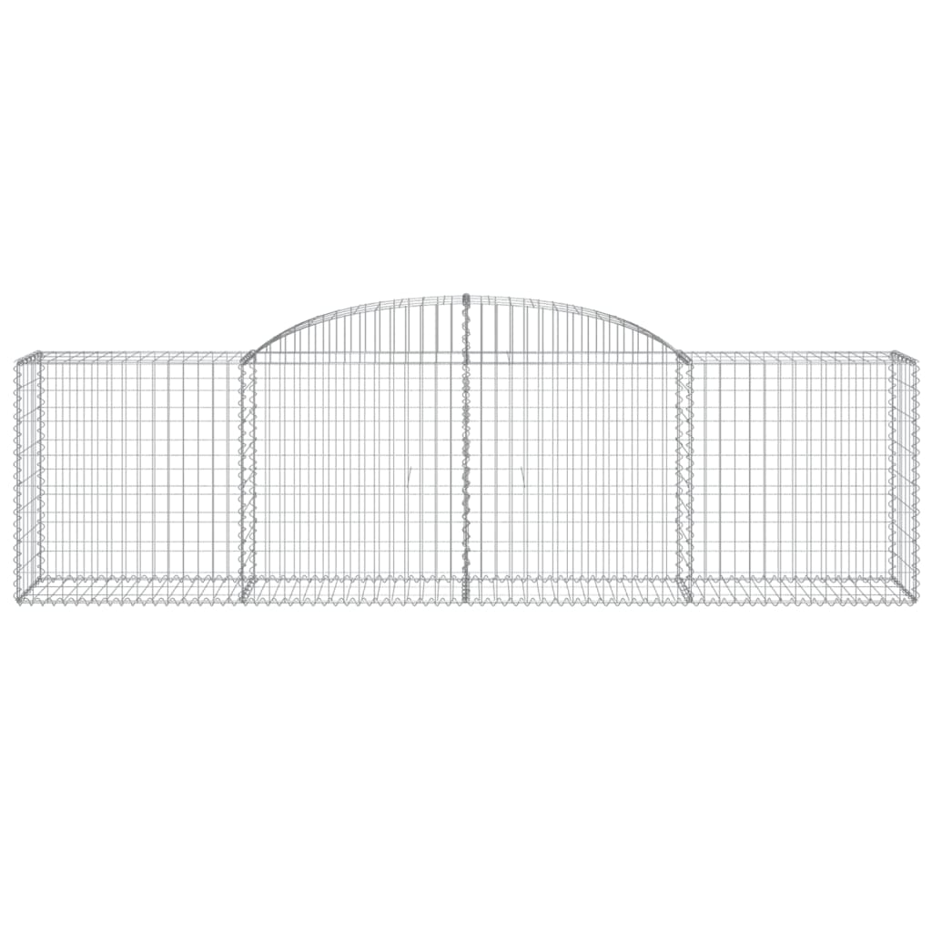 Cestos gabião arqueados 6 pcs 300x50x80/100cm ferro galvanizado