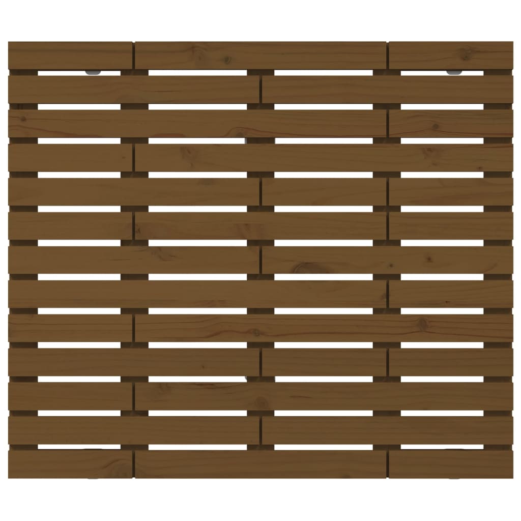 Cabeceira de parede 141x3x91,5 cm pinho maciço castanho-mel