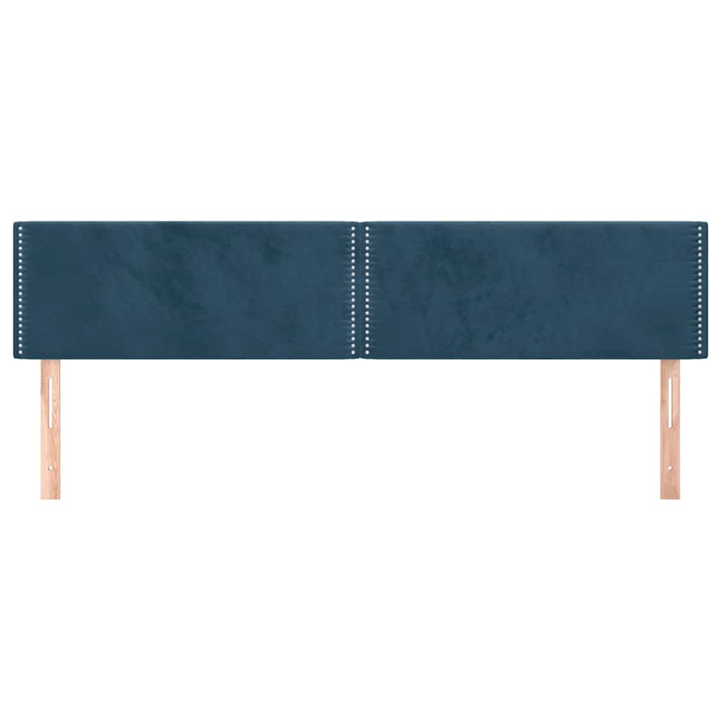 Cabeceiras azul-escuro 200x5x78/88 cm veludo