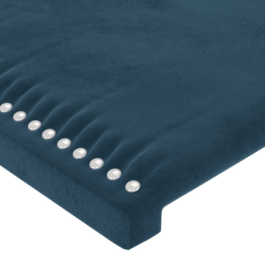 Cabeceiras azul-escuro 200x5x78/88 cm veludo