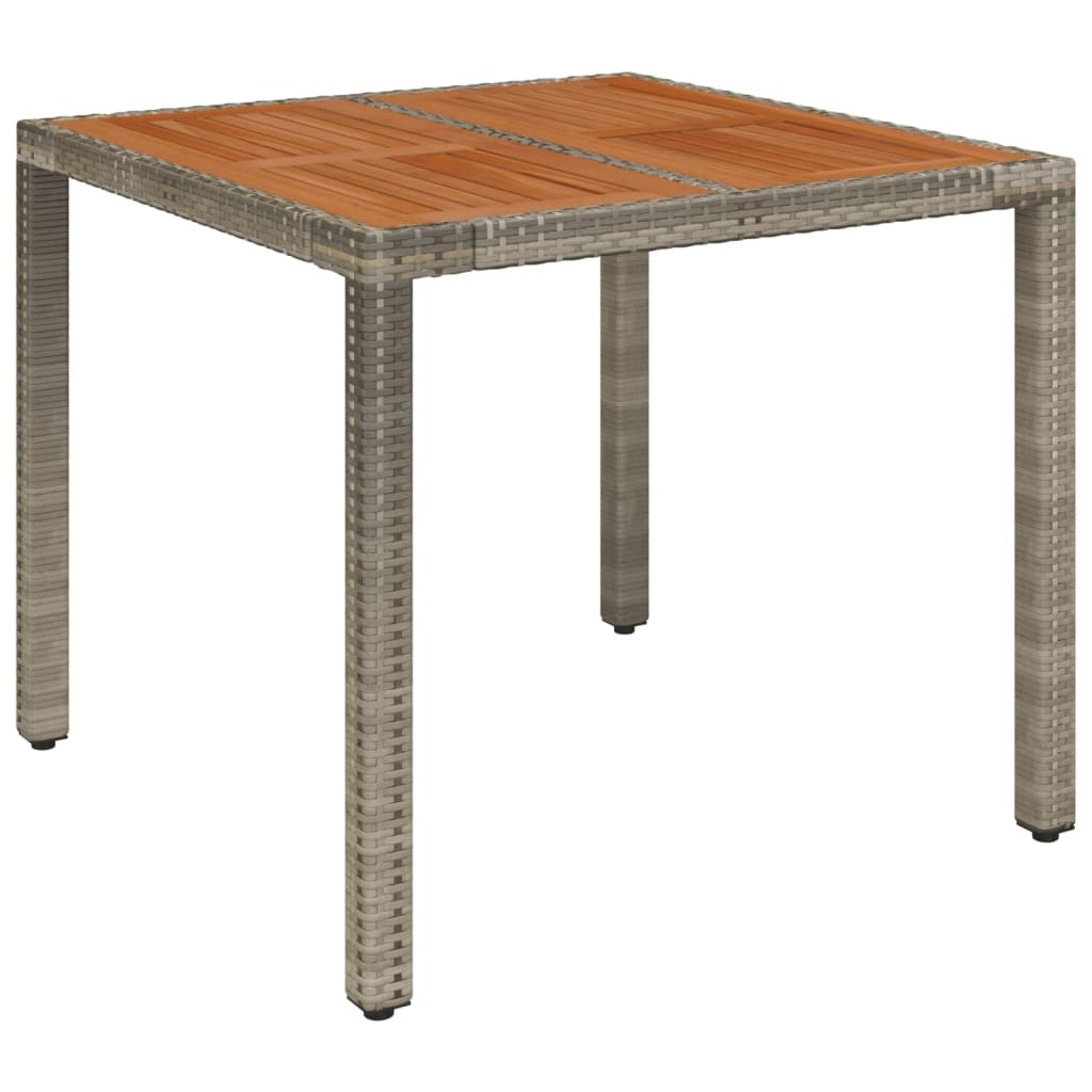 5 Pcs conjunto de jantar p/ jardim c/ almofadões vime PE cinza