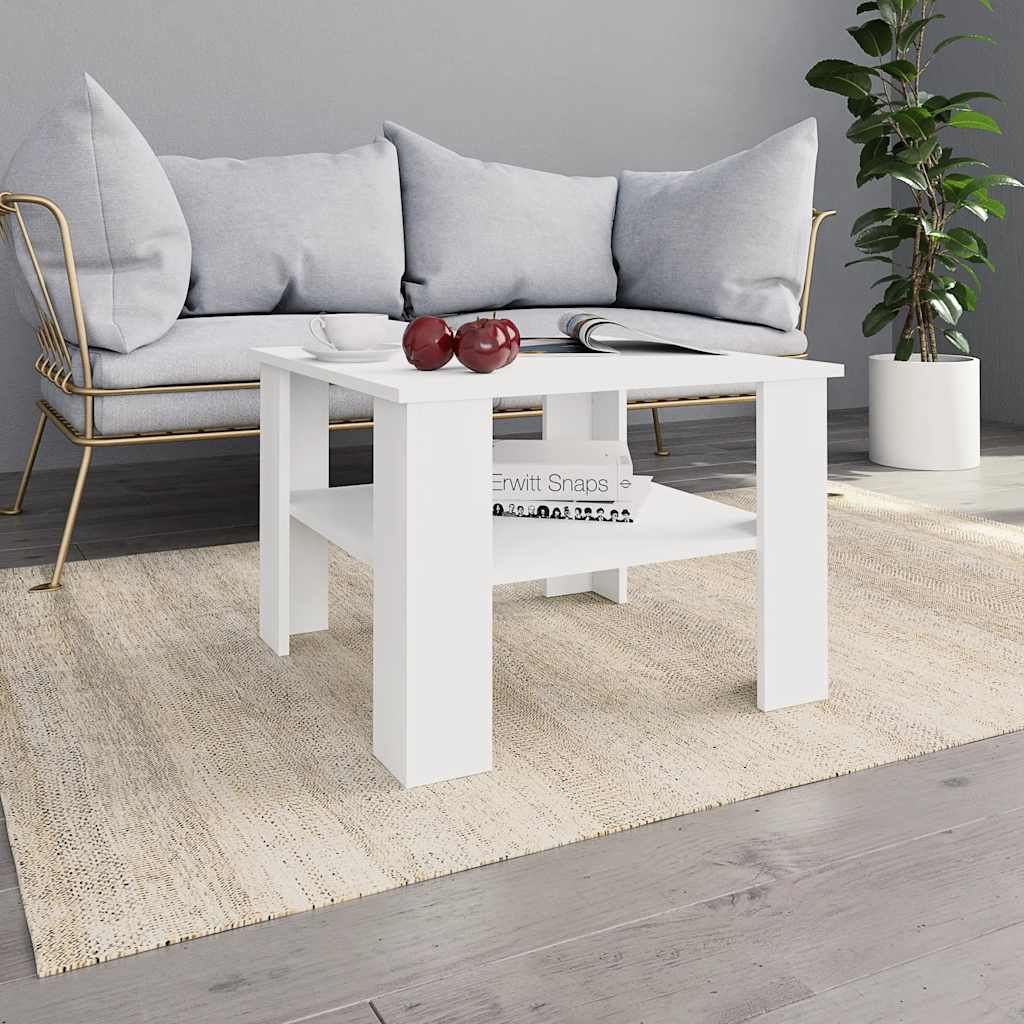Mesa de centro 60x60x42 cm derivados de madeira branco
