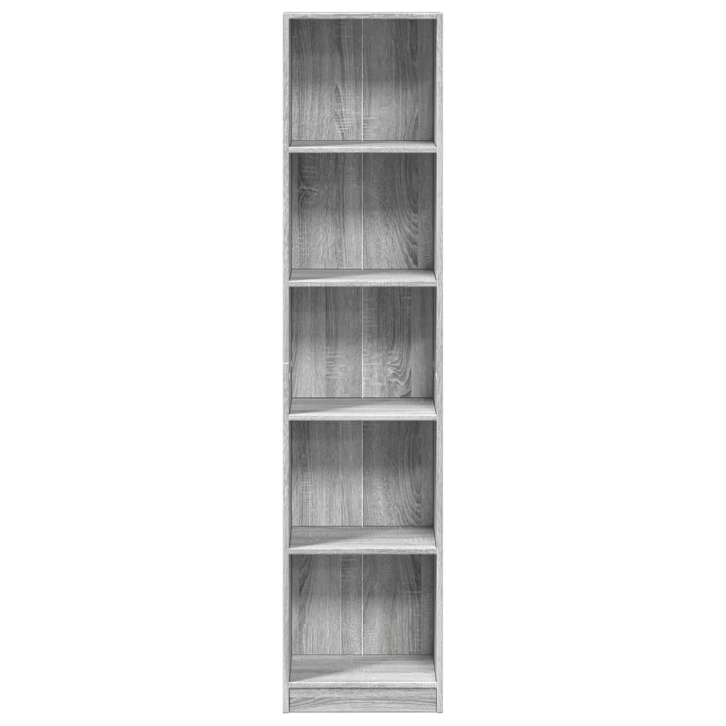 Estante 40x24x176 cm derivados de madeira cinzento sonoma