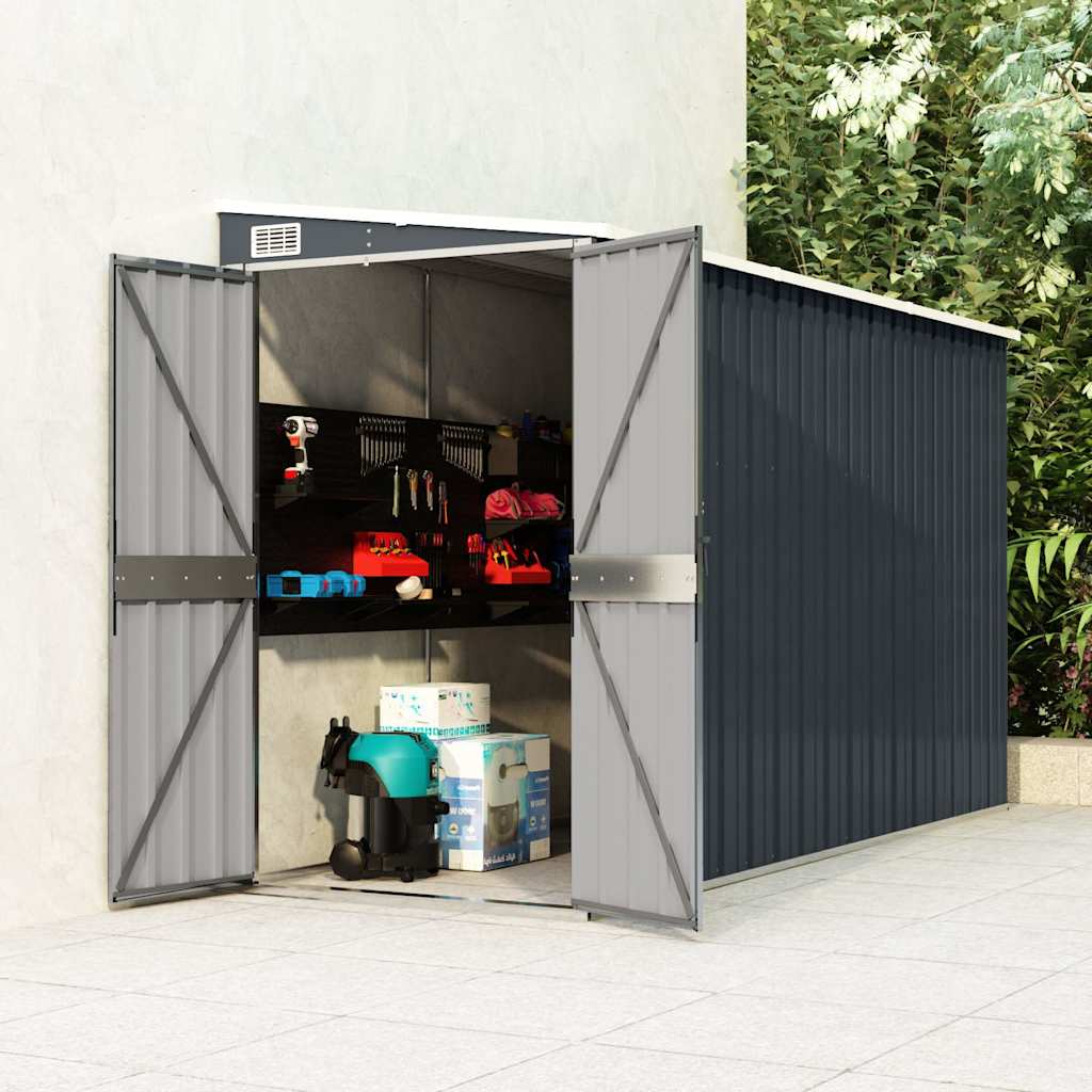 Abrigo suspenso para jardim 118x288x178 cm aço antracite