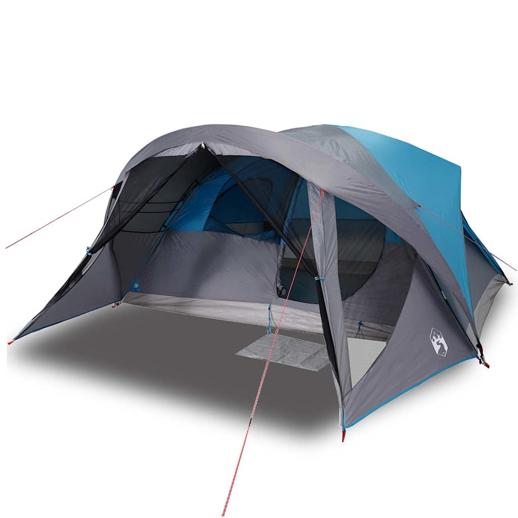 Tenda familiar estilo cabana para 6 pessoas impermeável azul