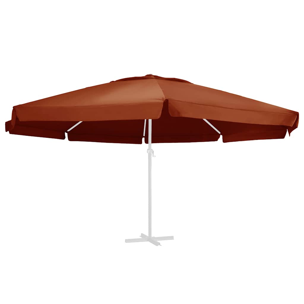 Tecido de substituição p/ guarda-sol exterior 610 cm terracota